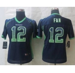 nike women nfl jerseys seattle seahawks #12 fan blue[[nike drift fashion]