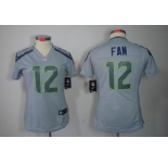 nike women nfl jerseys seattle seahawks #12 fan grey[nike limited]