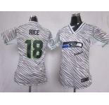 nike women nfl jerseys seattle seahawks #18 sidney rice [fem fan zebra]