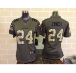 nike women nfl jerseys seattle seahawks #24 marshawn lynch army green[nike Limited Salute To Service]