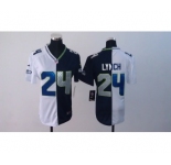 nike women nfl jerseys seattle seahawks #24 marshawn lynch blue-white[nike split]