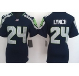 nike women nfl jerseys seattle seahawks #24 marshawn lynch blue[nike]