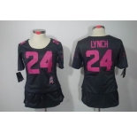 nike women nfl jerseys seattle seahawks #24 marshawn lynch dk.grey[breast cancer awareness]