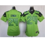 nike women nfl jerseys seattle seahawks #24 marshawn lynch green[nike limited]