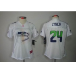 nike women nfl jerseys seattle seahawks #24 marshawn lynch white[2012 fem fan]