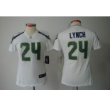 nike women nfl jerseys seattle seahawks #24 marshawn lynch white[nike limited]