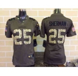 nike women nfl jerseys seattle seahawks #25 sherman army green[nike Limited Salute To Service]