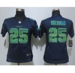 nike women nfl jerseys seattle seahawks #25 sherman blue[Strobe Limited]