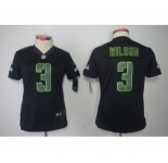 nike women nfl jerseys seattle seahawks #3 wilson black[nike impact limited]