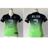nike women nfl jerseys seattle seahawks #3 wilson blue-green[nike drift fashion][second version]
