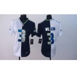 nike women nfl jerseys seattle seahawks #3 wilson blue-white[nike split]