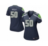 nike women nfl jerseys seattle seahawks #50 wright blue[nike]