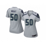 nike women nfl jerseys seattle seahawks #50 wright grey[nike]