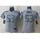 nike women nfl jerseys seattle seahawks #53 smith grey[nike limited]