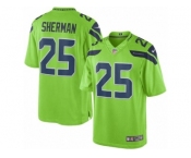 Youth Nike Seattle Seahawks #25 Richard Sherman Limited Green Rush NFL Jerseys