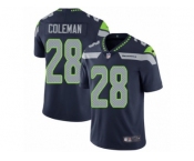 Youth Nike Seattle Seahawks #28 Justin Coleman Navy Blue Team Color Vapor Untouchable Limited Player NFL Jersey