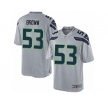 Youth Nike Seattle Seahawks #53 Arthur Brown Limited Grey Alternate NFL Jersey