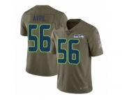 Youth Nike Seattle Seahawks #56 Cliff Avril Limited Olive 2017 Salute to Service NFL Jersey