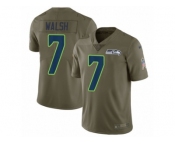 Youth Nike Seattle Seahawks #7 Blair Walsh Limited Olive 2017 Salute to Service NFL Jersey