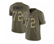 Youth Nike Seattle Seahawks #72 Michael Bennett Limited Olive Camo 2017 Salute to Service NFL Jersey