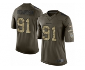 Youth Nike Seattle Seahawks #91 Sheldon Richardson Limited Green Salute to Service NFL Jersey