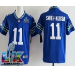 Youth Seattle Seahawks #11 Jaxon Smith Njigba Limited Blue Super Bowl LX Vapor Jersey