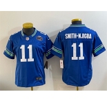 Youth Seattle Seahawks #11 Jaxon Smith-Njigba Royal 2025 F.U.S.E 50th Anniversary Patch Throwback Vapor Limited Stitched Football Jersey