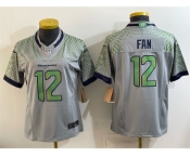 Youth Seattle Seahawks #12 Fan Grey 2025 F.U.S.E. “Rivalries” Vapor Untouchable Limited Stitched Football Jersey