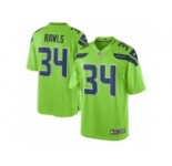 Youth Seattle Seahawks #34 Thomas Rawls Nike Green Color Rush Limited Jersey