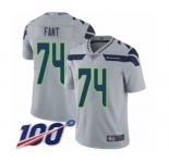 Youth Seattle Seahawks #74 George Fant Grey Alternate Vapor Untouchable Limited Player 100th Season Football Jersey