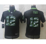 nike youth nfl jerseys seattle seahawks #12 fan black[nike united sideline]