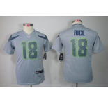 nike youth nfl jerseys seattle seahawks #18 sidney rice grey[nike limited]