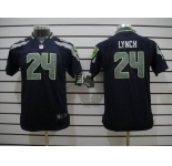 nike youth nfl jerseys seattle seahawks #24 marshawn lynch blue[nike limited]