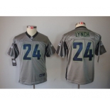 nike youth nfl jerseys seattle seahawks #24 marshawn lynch grey[nike shadow]