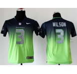 nike youth nfl jerseys seattle seahawks #3 wilson blue-green[nike drift fashion][second version]