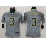 nike youth nfl jerseys seattle seahawks #3 wilson grey[nike lights out]