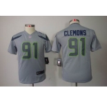 nike youth nfl jerseys seattle seahawks #91 clemons grey[nike limited]