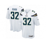 Men Nike Los Angeles Chargers #32 Branden Oliver Game White NFL Jersey