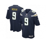 Men Nike Los Angeles Chargers #9 Nick Novak Game Navy Blue Team Color NFL Jersey