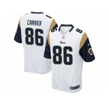 Men Nike Los Angeles Rams #86 Derek Carrier Game White NFL Jersey