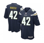 Men's Nike Los Angeles Chargers #42 Uchenna Nwosu Game Navy Blue Team Color NFL Jersey