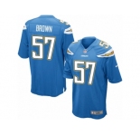 Men's Nike San Diego Chargers #57 Jatavis Brown Game Electric Blue Alternate NFL Jersey