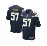 Men's Nike San Diego Chargers #57 Jatavis Brown Game Navy Blue Team Color NFL Jersey