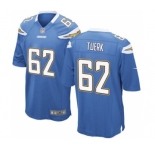 Men's Nike San Diego Chargers #62 Max Tuerk Game Electric Blue Alternate NFL Jersey
