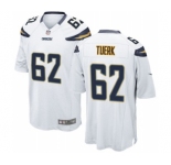 Men's Nike San Diego Chargers #62 Max Tuerk Game White NFL Jersey