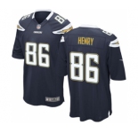Men's Nike San Diego Chargers #86 Hunter Henry Game Navy Blue Team Color NFL Jersey