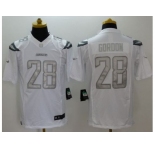 Nike San Diego Chargers #28 Melvin Gordon white Platinum jerseys[Game]