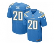 Men Nike Los Angeles Chargers #20 Desmond King Elite Electric Blue Alternate NFL Jersey