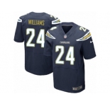 Men Nike Los Angeles Chargers #24 Trevor Williams Elite Navy Blue Team Color NFL Jersey