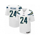 Men Nike Los Angeles Chargers #24 Trevor Williams Elite White NFL Jersey